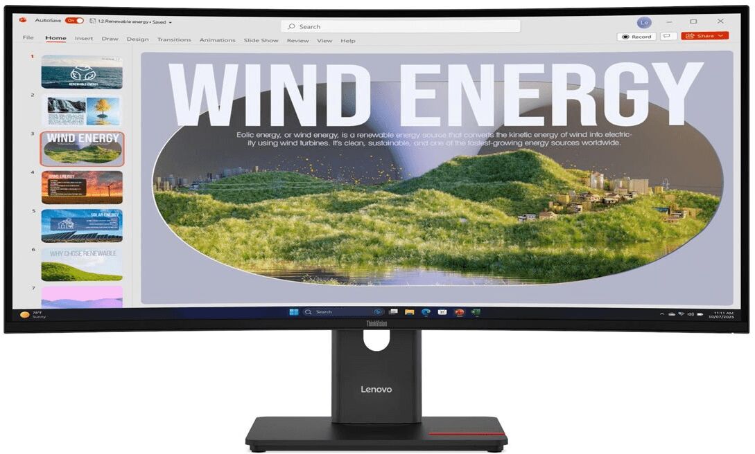 Lenovo ThinkVision T34WD-40 34" VA UWQHD Curved