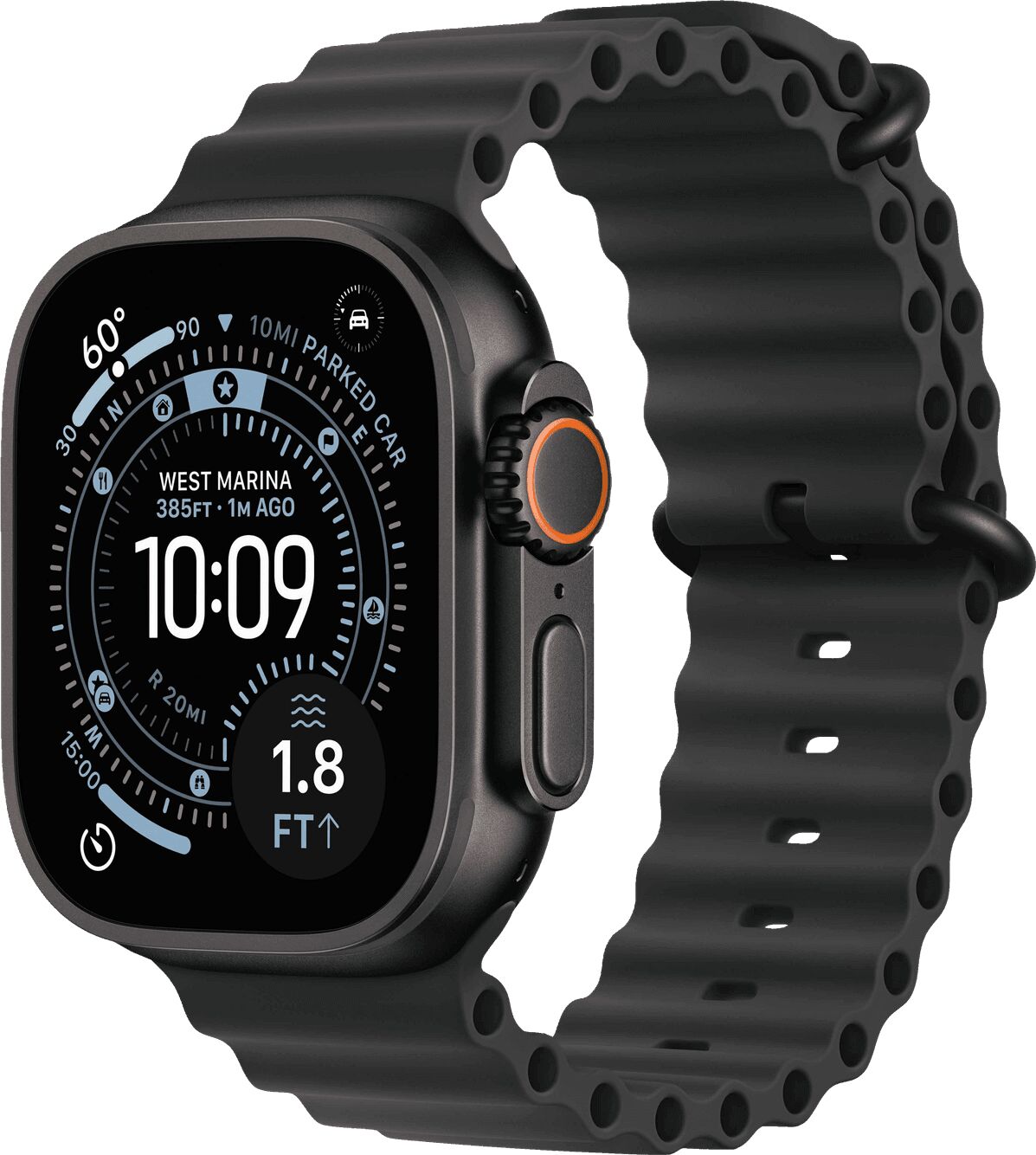 Apple Watch Ultra 3 49mm Svart/Ocean Band ól