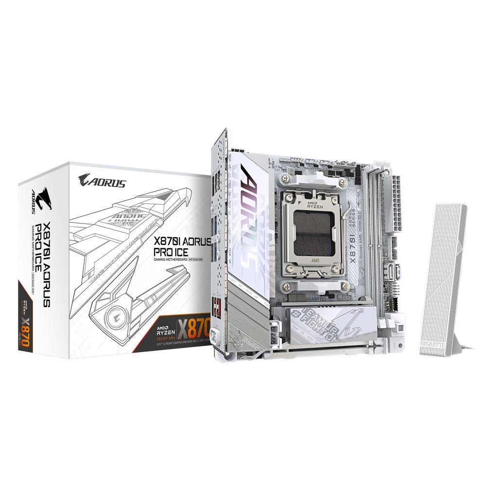 Gigabyte X870I Aorus Pro BE ICE DDR5 hvítt