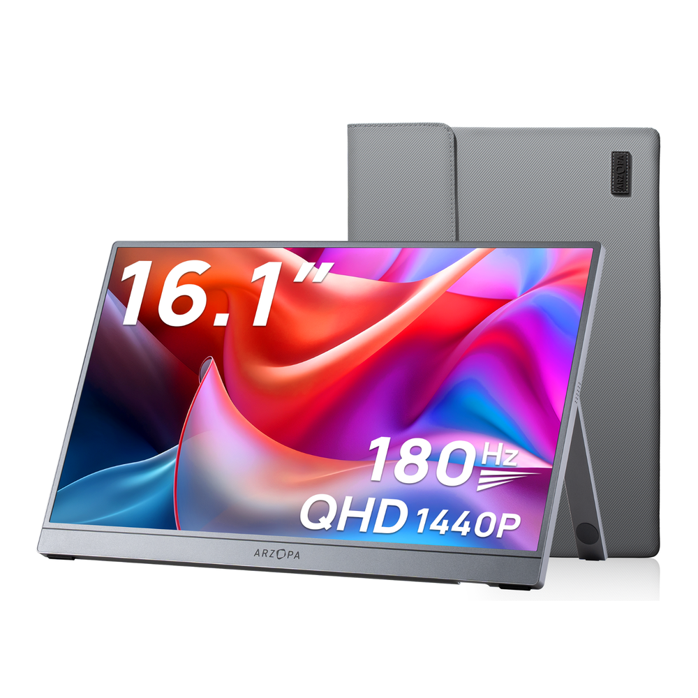 Arzopa USB-C umslag 16.1" IPS QHD 180Hz grár
