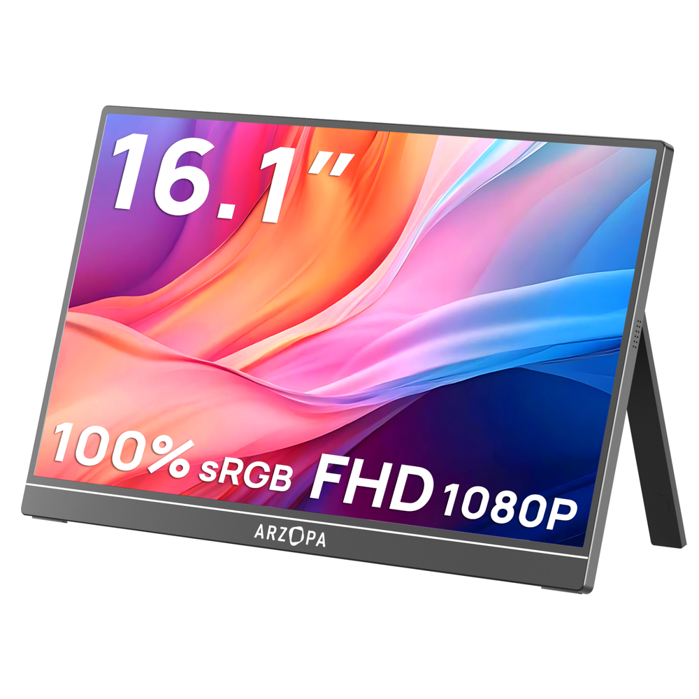 Arzopa USB-C 16" IPS FHD svartur